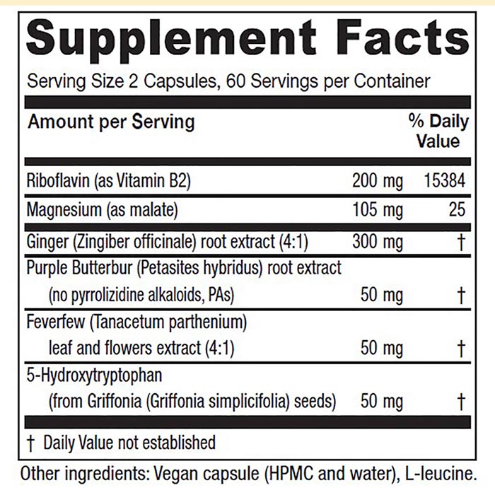 Butterbur Extra, Brain Chemistry & Vessel Support, 120 Vegetarian Capsules, Vitanica
