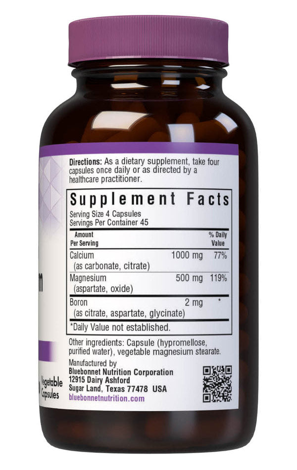 Calcium Magnesium Plus Boron, 180 Vcaps, Bluebonnet Nutrition