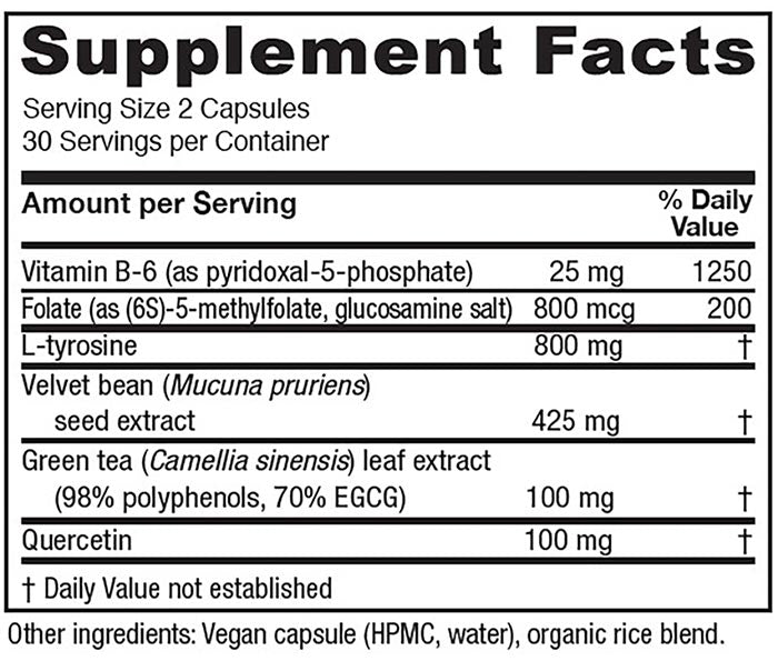 Dopamine Assist, Neurotransmitter Mood Support, 60 Vegetarian Capsules, Vitanica