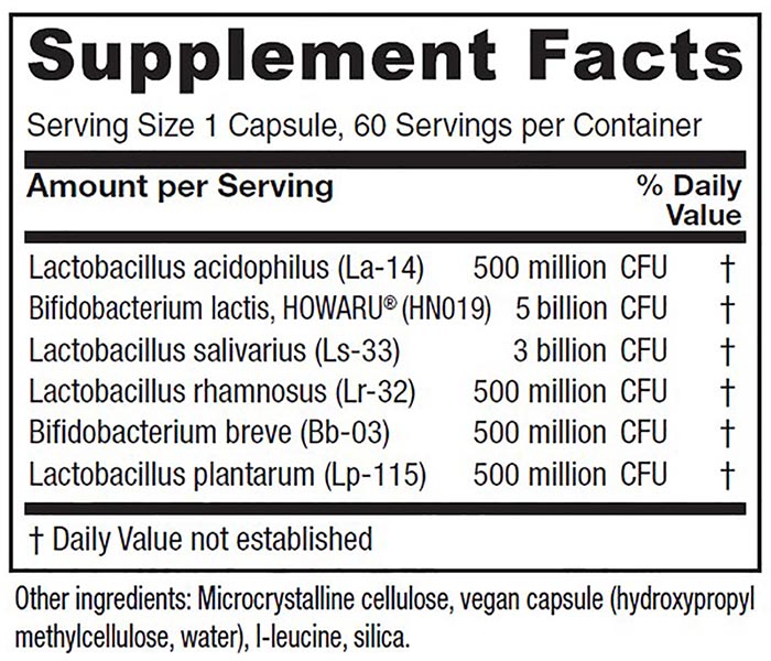 Flora Symmetry, Intestinal Probiotic Support, 60 Vegetarian Capsules, Vitanica