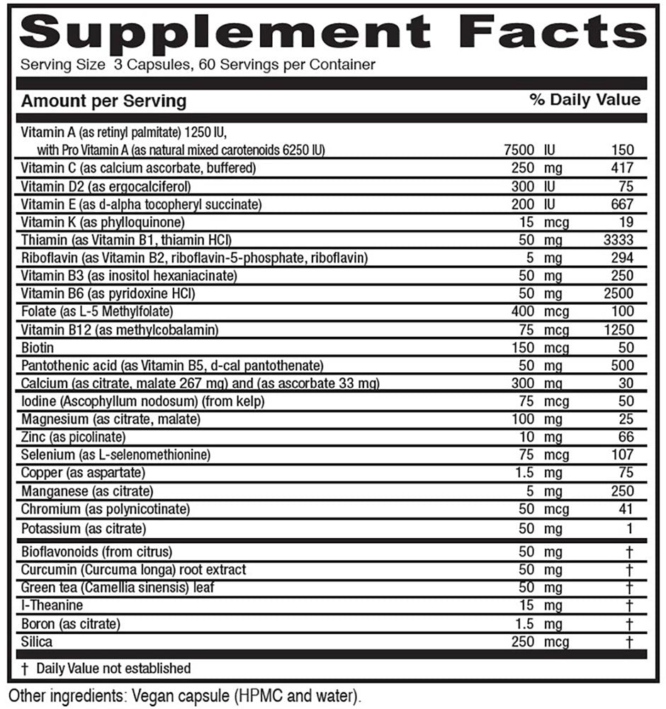 Mid-Life Symmetry, 50-65 Multivitamin, 180 Vegetarian Capsules, Vitanica