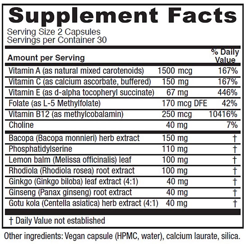 MindBlend, Brain Support, 60 Vegetarian Capsules, Vitanica