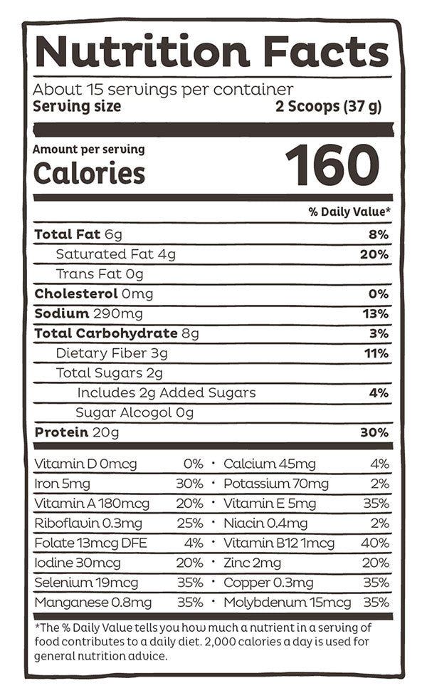 Organic Superfood Plant Protein Powder - Vanilla, 19.6 oz (15 Servings), KOS