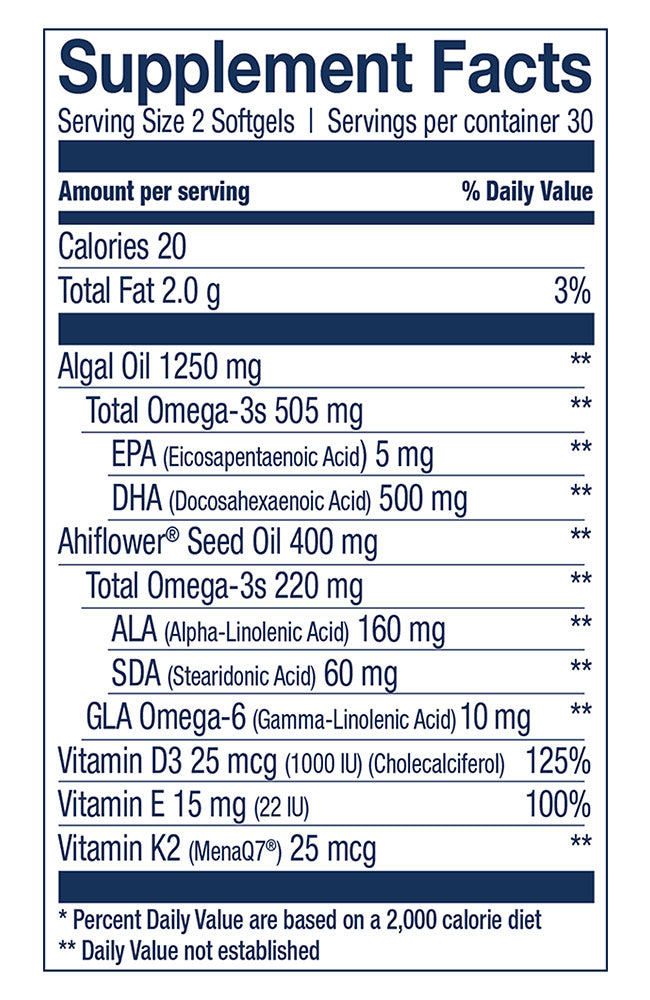 Plant Powered Nutrition - CatchFree Omega, 60 Softgels, Wiley's Finest