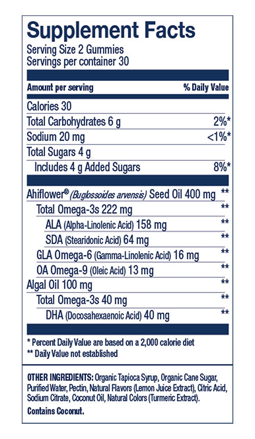 Plant Powered Nutrition - Vegan Omega-3 Gummies, Fresh Lemonade, 60 Count, Wiley's Finest