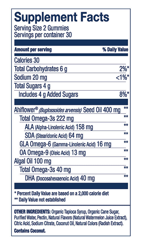 Plant Powered Nutrition - Vegan Omega-3 Gummies, Watermelon Wonder, 60 Count, Wiley's Finest