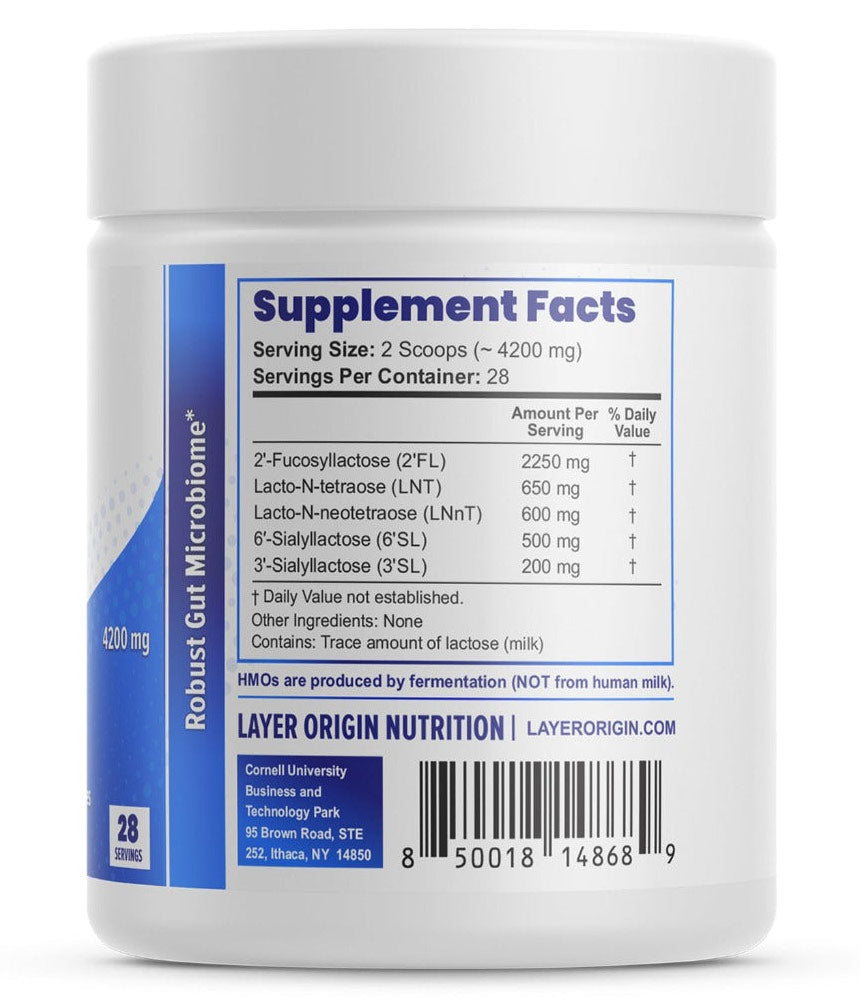 SuperHMO Prebiotic Mix with 5 HMOs, 28 Servings, Layer Origin Nutrition