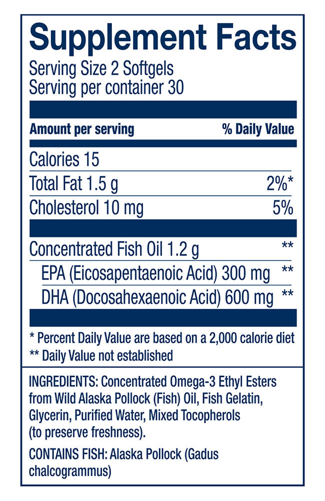 Wild Alaskan Fish Oil - Prenatal DHA, 60 Softgels, Wiley's Finest