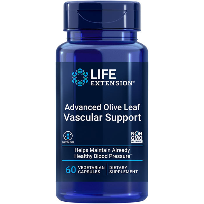 Advanced Olive Leaf Vascular Support with Celery Seed Extract, 60 Vegetarian Capsules, Life Extension