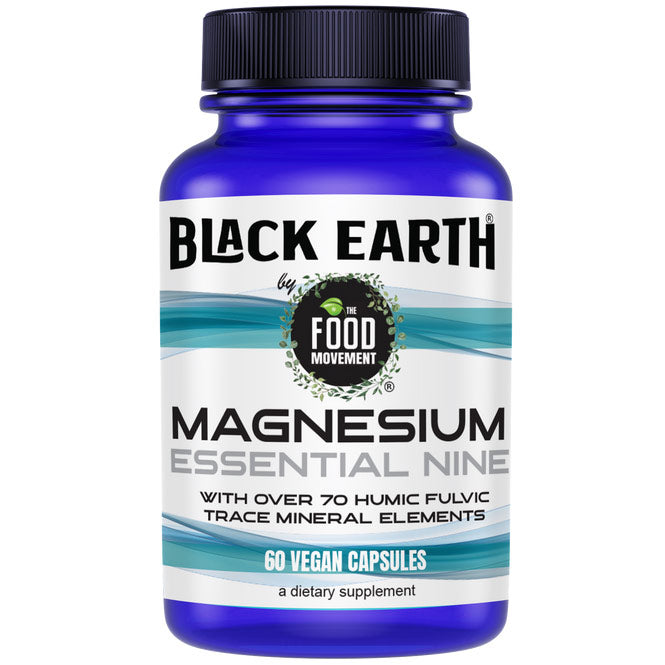 Black Earth Magnesium Essential Nine, Value Size, 60 Vegan Capsules, The Food Movement
