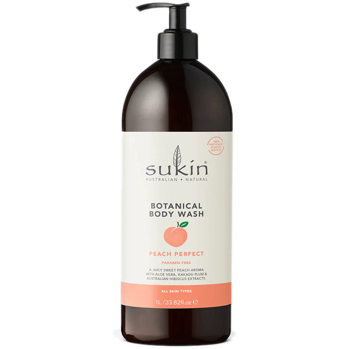 Botanical Body Wash - Peach Perfect, 33.82 oz, Sukin