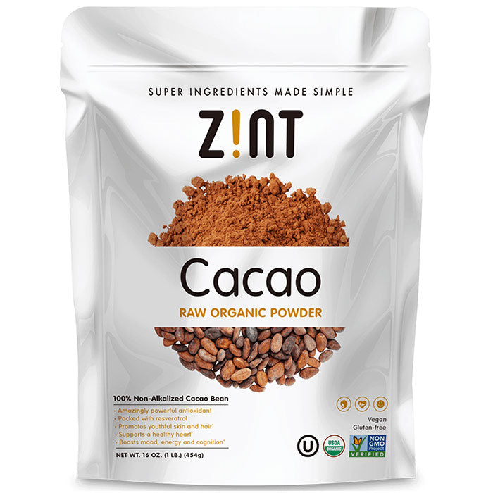 Organic Raw Cacao Powder, 1 lb, Zint Nutrition