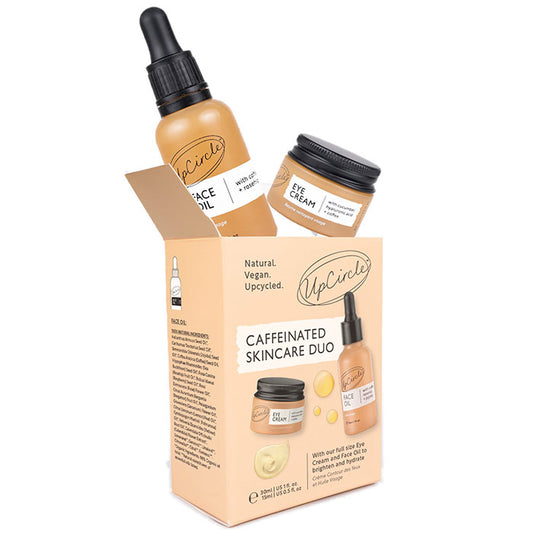 Caffeinated Skincare Duo (Eye Cream & Face Oil), 0.5 oz + 1 oz, UpCircle Beauty