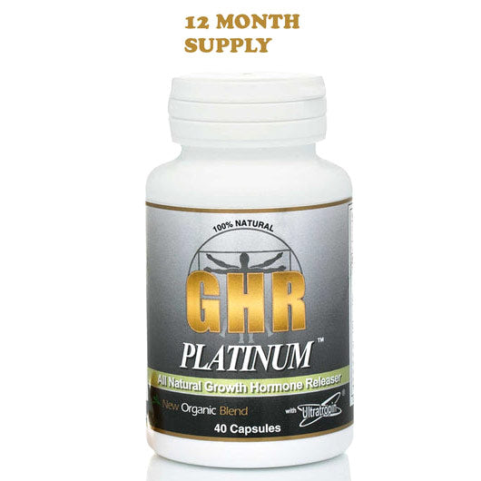 Original GHR Platinum, 40 Capsules x 12 Bottles (12 Month Supply)