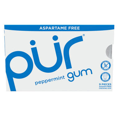 Chewing Gum Blister Pack - Peppermint, 9 Pieces, PUR