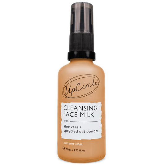 Cleansing Face Milk with Aloe Vera + Oat Powder Travel Size, 1.75 oz, UpCircle Beauty