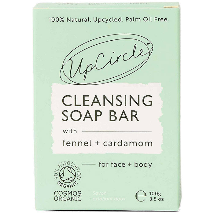 Cleansing Soap Bar with Fennel + Cardamom, 3.5 oz, UpCircle Beauty