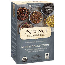 Numi's Collection, Assorted Melange Teas & Herbal Teasan, 18 Tea Bags, Numi Tea