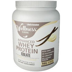 Wellness Code Advanced Whey Protein Isolate, Vanilla, 1 lb (454 g), Life Extension