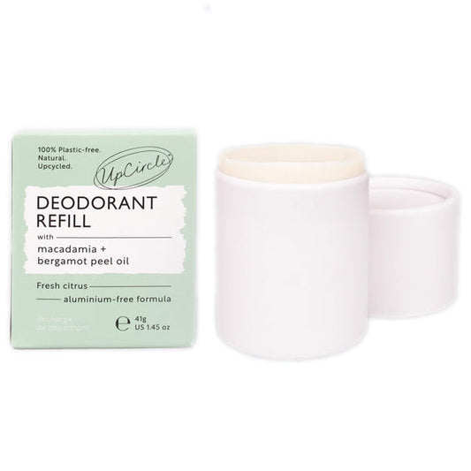 Deodorant Refill with Macadamia + Bergamot Peel Oil, 1.45 oz, UpCircle Beauty