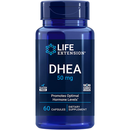 DHEA 50 mg (Dehydroepiandrosterone), 60 Capsules, Life Extension