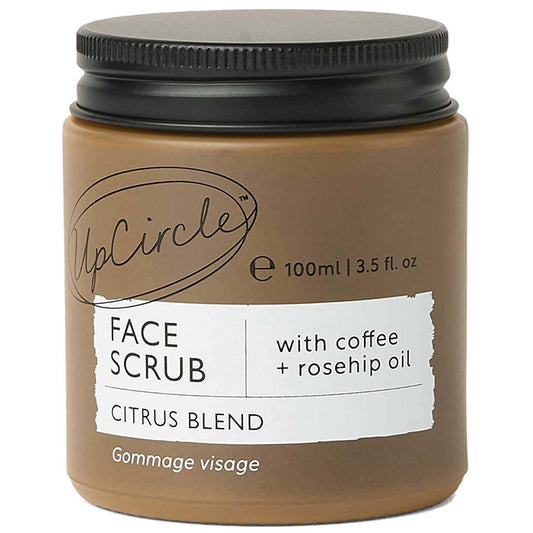 Face Scrub Citrus Blend with Coffee + Rosehip Oil , 3.5 oz, UpCircle Beauty
