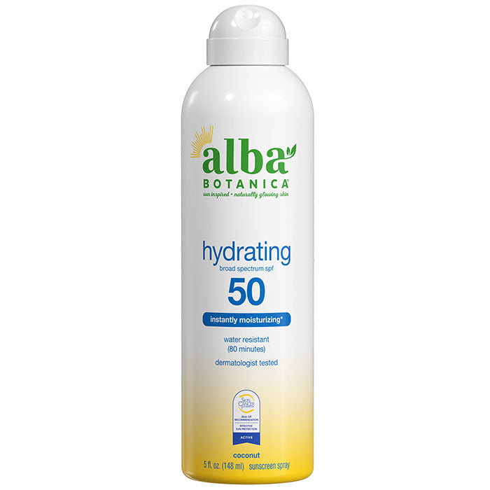Hydrating Sunscreen Spray SPF 50, 5 oz, Alba Botanica