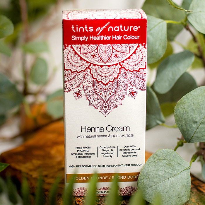 Henna Cream Semi-Permanent Hair Colour Golden Blonde, 2.46 oz, Tints of Nature