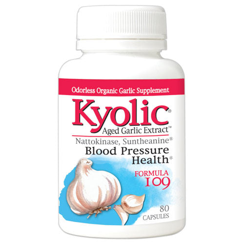 Kyolic Formula 109, Blood Pressure Health, 80 Capsules, Wakunaga Kyolic
