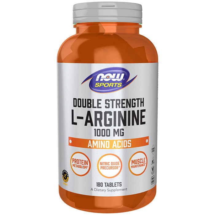 L-Arginine 1000 mg, Value Size, 180 Tablets, NOW Foods
