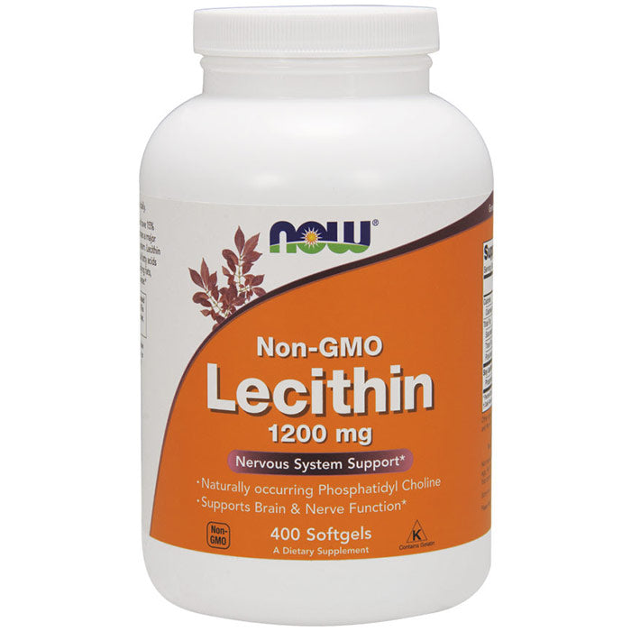 Lecithin 1200 mg, 400 Softgels, NOW Foods