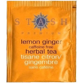 Premium Lemon Ginger Herbal Tea, Caffeine Free, 20 Tea Bags, Stash Tea