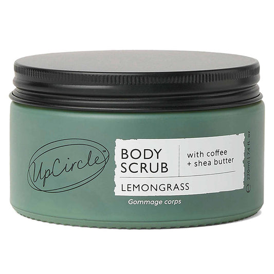 Lemongrass Body Scrub with Coffee + Shea Butter, 7.4 oz, UpCircle Beauty
