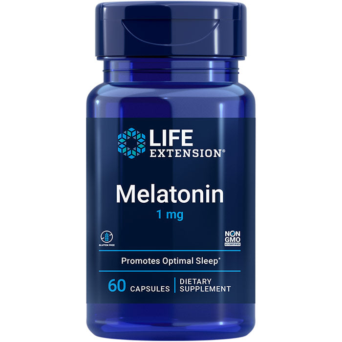 Melatonin 1 mg, 60 Capsules, Life Extension
