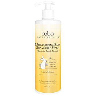 Moisturizing Baby Shampoo & Wash Family Size, Oatmilk Calendula, 16 oz, Babo Botanicals