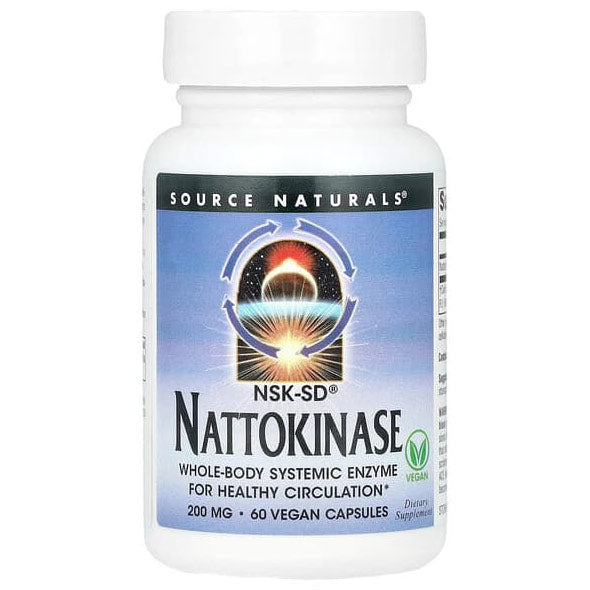 NSK-SD Nattokinase 200 mg, Value Size, 60 Vegan Capsules, Source Naturals
