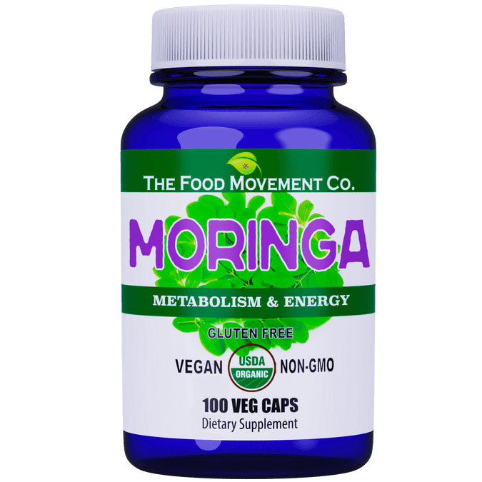 Organic Moringa, 100 Veg Caps, The Food Movement