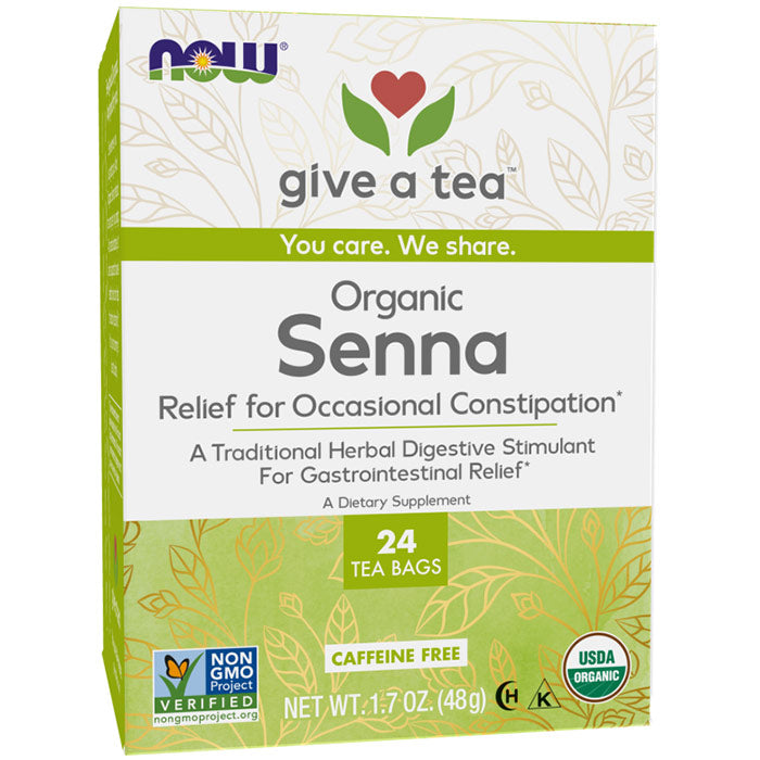 Organic Senna Tea, 24 Tea Bags, NOW Foods
