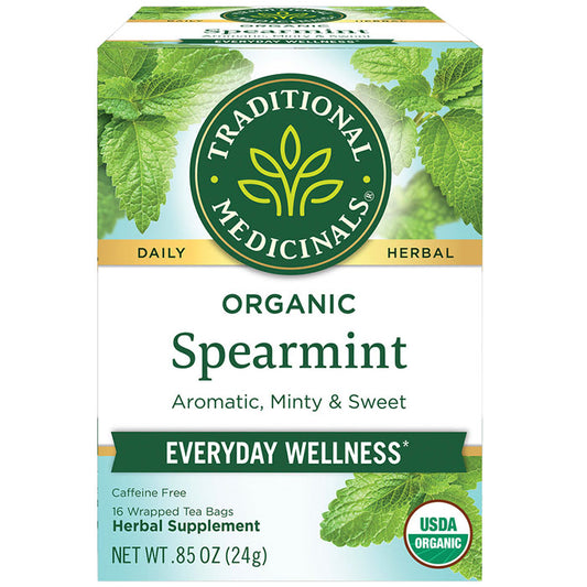 Organic Spearmint Tea, 16 Tea Bags, Traditional Medicinals Teas