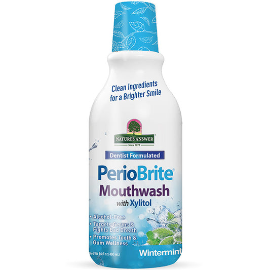PerioBrite Natural Mouthwash - Wintermint, 16 oz, Nature's Answer
