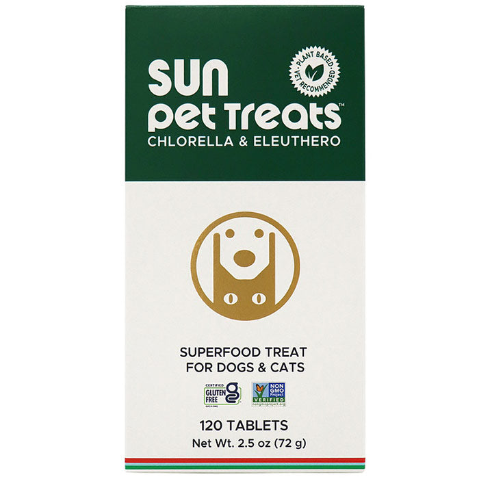 Sun Pet Treats, Superfood Treat for Dogs & Cats, 120 Tablets, Sun Chlorella