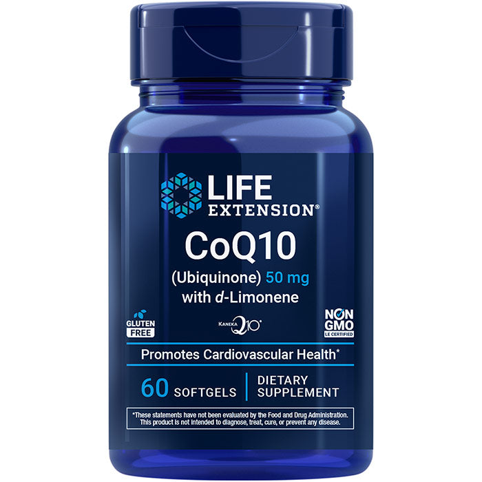 Super-Absorbable CoQ10 Ubiquinone with d-Limonene 50 mg, 60 Softgels, Life Extension