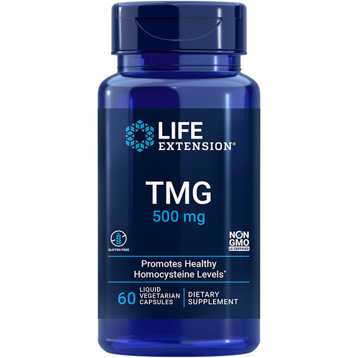 TMG 500 mg, 60 Liquid Vegetarian Capsules, Life Extension