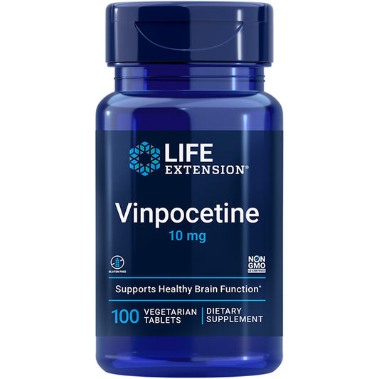 Vinpocetine 10 mg, 100 Vegetarian Tablets, Life Extension