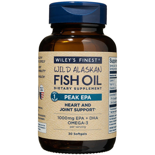 Wild Alaskan Fish Oil - Peak EPA, 30 Softgels, Wiley's Finest