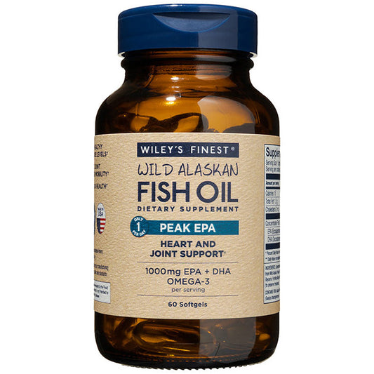 Wild Alaskan Fish Oil - Peak EPA, 60 Softgels, Wiley's Finest