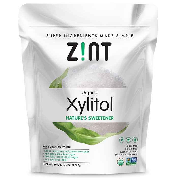 Organic Xylitol Powder, Nature's Sweetener, Value Size, 5 lb, Zint Nutrition
