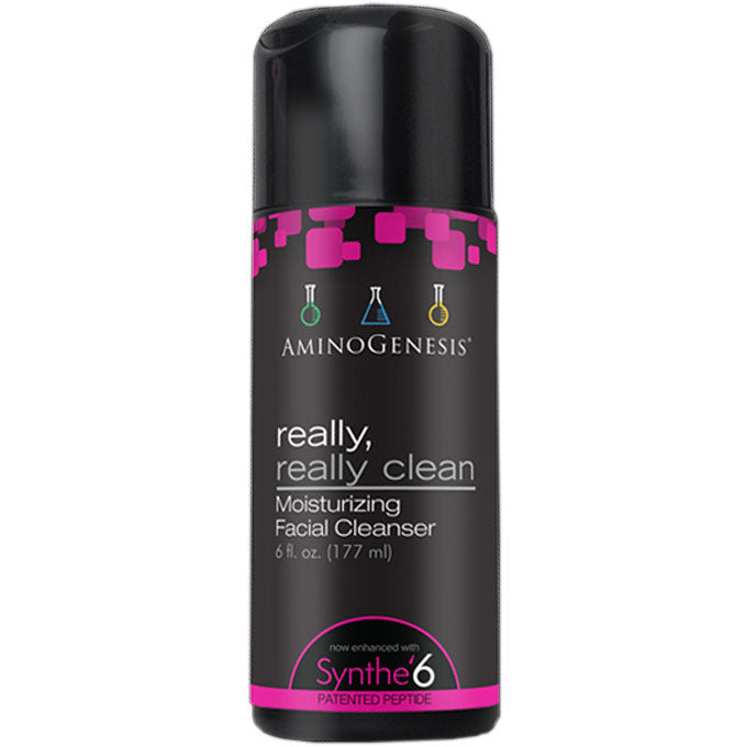 AminoGenesis Really, Really Clean Moisturizing Facial Cleanser - Gentle & Nourishing Face Wash with Amino Acids