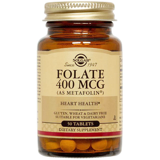 Folate 400 mcg, 100 Tablets, Solgar