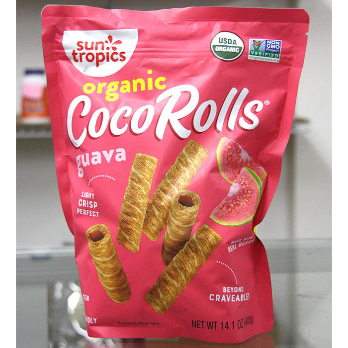 Sun Tropics Organic Coco Rolls, Crisp Coconut Rolls, 14.1 oz (400 g)
